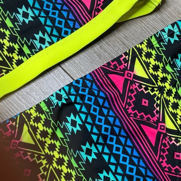 Justice Girl Bikini Top & Bottom Seimsuit Neon Set Size 10 - Picture 9 of 16
